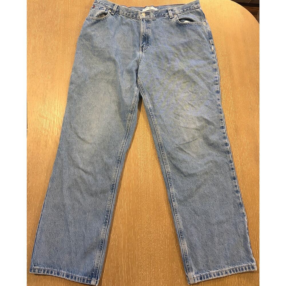 Tommy Hilfiger Women's Jeans Size 16 Blue Denim Straight‎ Leg Y2K 2002